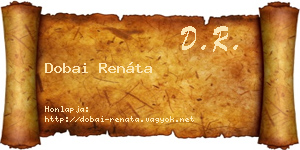 Dobai Renáta névjegykártya